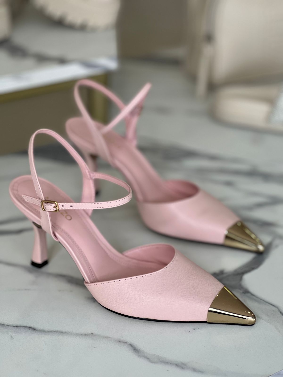 SCARPIN AREZZO COURO ROSE VER24